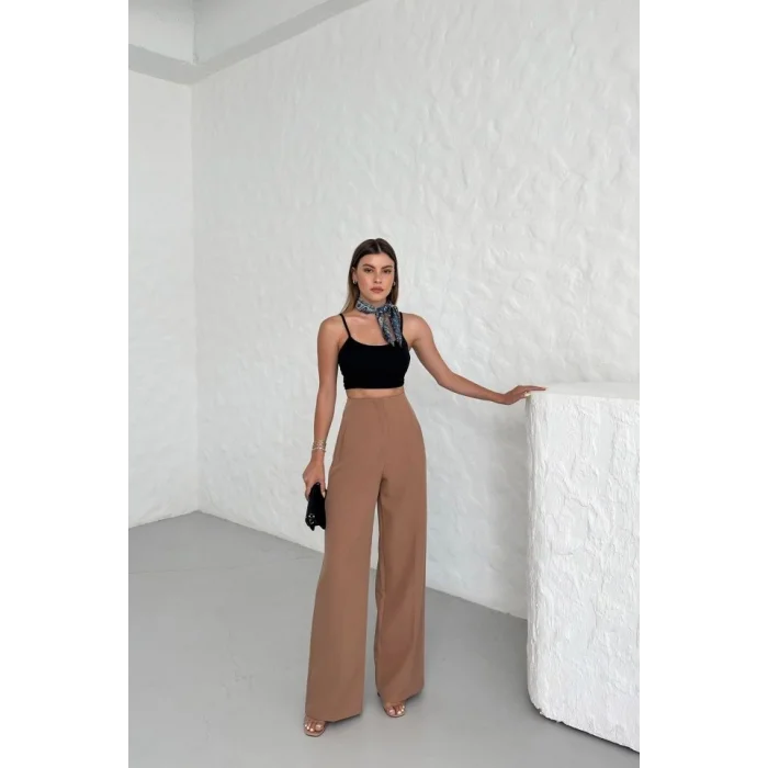 Yüksek Bel Pensli̇ Palazzo Pantolon