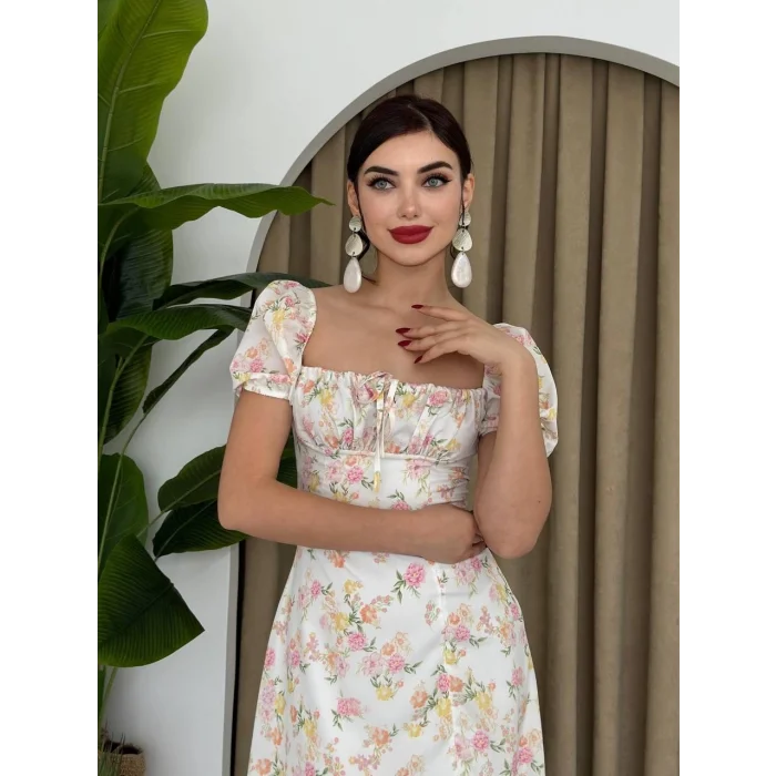 Zeze Balon Kol Elbise