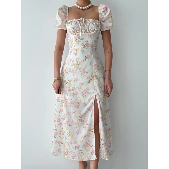 Zeze Balon Kol Elbise