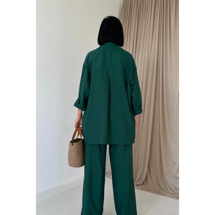 Zümrüt Alice Gömlek Ve Bol Kesim Pantolon Takım