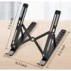 7 Kademeli Ayarlı Katlanabilir Laptop Tablet Standı Siyah