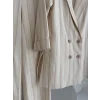 Blazer Ceketli Çizgili Keten Takım 10186