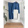Denim Gömlek Plazzo Pantolon Takım 10163-08