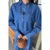 Denim Gömlek Plazzo Pantolon Takım 10163-08