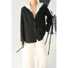 Fermuarlı Ceket - Siyah-Gri