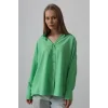 Geniş Manşet Detaylı Gömlek - A.Yeşil