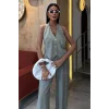 Halter Yaka Yelekli Modal Takım 10144