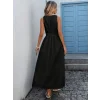 Kadın Askılı Kruvaze Yakalı Belden Dantelli Uzun Bürümcük Elbise