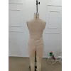 Kadın Askılı önü Düğmeli Asimetrik Detaylı Bluz Ve Astarlı Short Ikili Takım