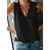 Kadın Askılı V Yakalı Dantelli Sandy Bluz