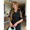 Kadın Fileli Kapüşonlu Modal Ceket