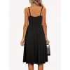Kadın Ip Askılı V Yakalı Kısa Viskon Elbise