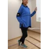 Kadın Kapşonlu Etek Ucu Detay Armalı Ters Dikiş Gorunumlu Ikili Takım
