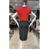 Kadın Kısa Kollu Kruvaze Yaka Krep Elbise (Kemersiz)