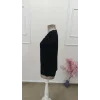 Kadın Kısa Kollu V Yakalı Dantelli önden Düğmeli Viskon Bluz