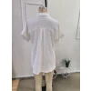 Kadın Kısa Kollu Yakalı önü Düğmeli Müslim Gömlek