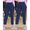 Kadın üste Oturan Paçası Bilek üzerinde Biten Krep Kumaş Pantolon 36 (S) - 50 (5XL)