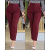 Kadın üste Oturan Paçası Bilek üzerinde Biten Atlas Kumaş Pantolon 36 (S) - 48 (4XL)