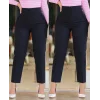 Kadın üste Oturan Paçası Bilek üzerinde Biten Krep Kumaş Kumaş Pantolon 36 (S) - 50 (5XL)