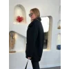 Kadın Uzun Kollu Cep Ve Düğme Detay Wellsof Kumaş Peluş Hırka