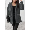 Kadın Uzun Kollu Kapşonlu önden Fermuarlı Cepli Welsoft Ceket