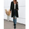 Kadın Uzun Kollu Kapşonlu önden Fermuarlı Midi Dalgıç Ceket