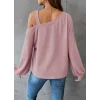 Kadın Uzun Kollu Tek Omuz Askı Detay Salaş Dalgıç Bluz