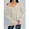 Kadın Uzun Kollu V Yaka Triko Bluz