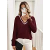 Kadın Uzun Kollu V Yakalı Viskon Iki Iplik Bluz