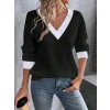 Kadın Uzun Kollu V Yakalı Waffle Bluz