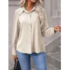Kadın Uzun Kollu Yakalı önden Düğmeli Aerobin Gömlek