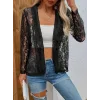 Kadın Uzun Kollu Yakalı önü Açık Dantelli Ceket