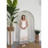 Mazi Çiçek Desenli Elbise
