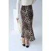 Midi Saten Etek - Leopar