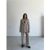 OTTOMAN ÇİZGİLİ CEKET-PANTOLON TK - Bej