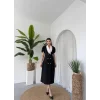 Reta Düğme Detaylı Elbise