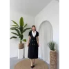 Reta Düğme Detaylı Elbise