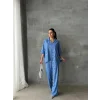 VARAKLI BLUZ PANTOLON TAKIM - Mavi