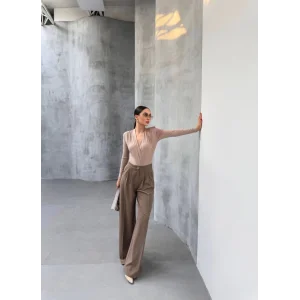 230 Gr Poly Viscose Full Lycra Pi̇leli̇ Palazzo Pantolon