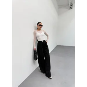 230 Gr Poly Viscose Full Lycra Pi̇leli̇ Palazzo Pantolon