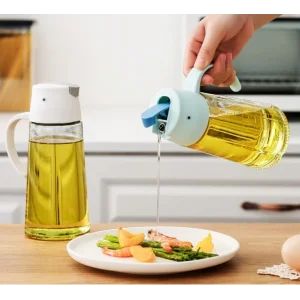 630 ml Otomatik Kapaklı Yağdanlık Cam Şişe