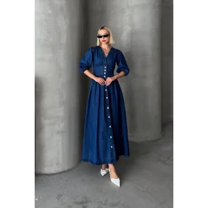 7037 KOT ELBİSE-MAVİ