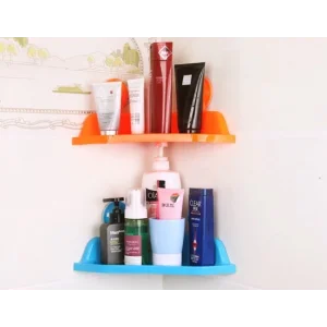 Banyo Mutfak İçin Vantuzlu Köşe Rafı