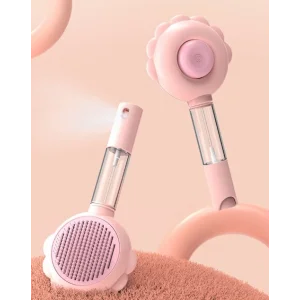 Basmalı Telli Su Sprey Hazneli Hayvan Fırçası 2 in 1