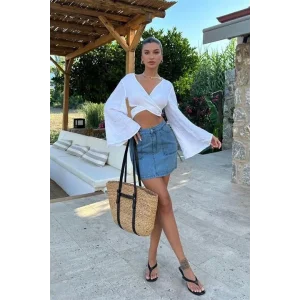 Cecile Denim Mini Etek 4015-17