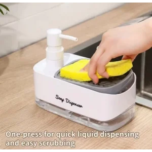 Çift Hazneli Sıvı Sabunluk, Süngerlik ve Otomatik Deterjanlık