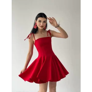 Clara Askılı Mini Elbise