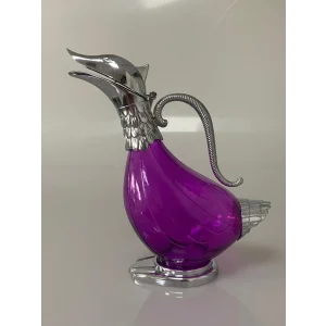 Dekoratif Renkli Kuğu Cam Sürahi