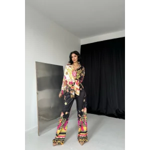 Desenli Gömlek Ve Desenli Pantolon Takım