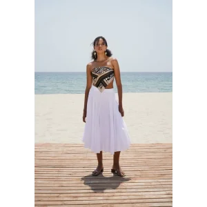 Dikiş Detay Maxi Etek